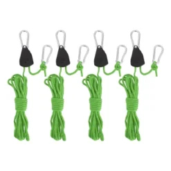Unique Bargains Adjustable Tent Rope Hanger 1/8" 12.8ft Long 4 Pcs -Outdoor Sports Series GUEST e87ff9d4 2e50 4e1f a085 d9f83ebc228b