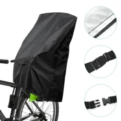 Unique Bargains Child Bike Seat Rain Cover Waterproof Canopy 210D Oxford Black -Outdoor Sports Series GUEST e9253c63 aa9d 4b73 aa21 e3273979c849