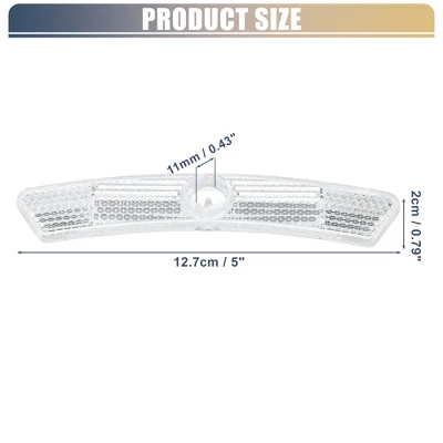 Unique Bargains Bike Reflectors Bike Accessories White 1 Pair 2 Unique Bargains Bike Reflectors Bike Accessories White 1 Pair - Image 2
