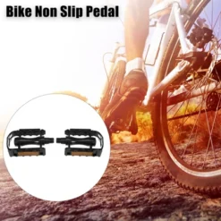 Unique Bargains Non Slip Pedals Platform Flat Bicycle Pedals 9/16'' For Road Bikes MTB Mountain Bikes Black 1 Pair -Outdoor Sports Series GUEST ea288ffa 7ce8 4521 a1b6 b224c8fb6c00