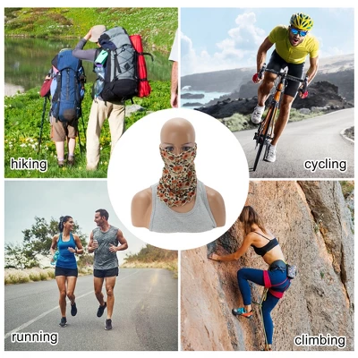 Unique Bargains Floral Printed Earloop Neck Gaiter 1 Pc 2 Unique Bargains Floral Printed Earloop Neck Gaiter 1 Pc - Image 2