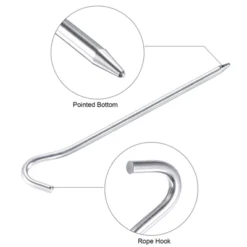 Unique Bargains Tent Stake Aluminum With Hook Kit Ground Pegs And Storage Bag -Outdoor Sports Series GUEST ea8402c6 8327 471d 93a9 424cb09dcefb