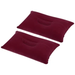 Unique Bargains Neck Support For Hiking Travel Flocked Inflatable Camping Pillows 2 Pcs 15" X 9.5" -Outdoor Sports Series GUEST eb478647 40d6 4e92 ba26 bfee7be6e9bf