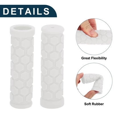 Unique Bargains Bike Handlebar Grips Covers 4.02" White 1 Pair 2 Unique Bargains Bike Handlebar Grips Covers 4.02" White 1 Pair - Image 2