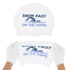 Unique Bargains Silicone Muscle Arm Pattern Waterproof Swim Cap White Black Blue 1 Pc -Outdoor Sports Series GUEST ebcc23b3 3045 4595 970f 74b622a6d8da