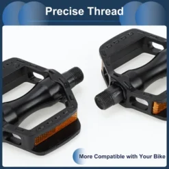 Unique Bargains Cycling Bicycle Pedals 9/16" Spindle Aluminum Alloy For Road Mountain BMX MTB Bike Black -Outdoor Sports Series GUEST ec6aa89f 1c89 427d ad14 63ef3d1ddb07