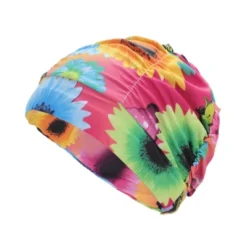 Unique Bargains Nylon Floral Pattern Swimming Cap Assorted Color 1 Pc -Outdoor Sports Series GUEST ecf73fe5 2c9d 428b 83ec 9965788fe83b