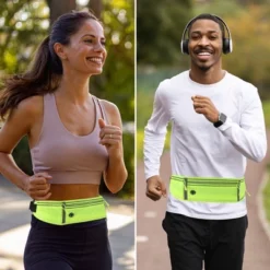 Unique Bargains Waist Pack Bag With Water Bottle Holder Fluorescent Green 1 Pc -Outdoor Sports Series GUEST ed44c8b4 81f0 4b5c 9de9 08a53bee45f9