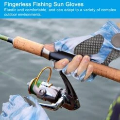 Unique Bargains Sun Protection Non-Slip Breathable Elastic Fishing Gloves 1Pair -Outdoor Sports Series GUEST ed8c6e65 eb5f 449b 9b9d d967e9138635