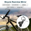 Bike Rearview Mirror 4.4x4cm Adjustable | Front Handlebar Bike Mirror Black With Mounting Accessories For Bicycle Mountain Road Bike 1 Set