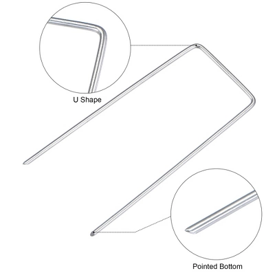 Unique Bargains Camping Garden Galvanized Iron Tent Stakes Silver Tone 50 Pcs 2 Unique Bargains Camping Garden Galvanized Iron Tent Stakes Silver Tone 50 Pcs - Image 2