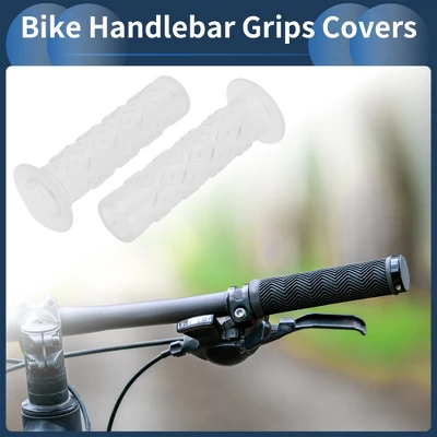 Unique Bargains Bike Handlebar Grips Covers 4.72" Clear 1 Pair 1 Unique Bargains Bike Handlebar Grips Covers 4.72" Clear 1 Pair