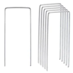 Unique Bargains Galvanized Outdoor Rustproof Garden Stakes For Ground Cover Weed Barrier Fabric 25 Pcs -Outdoor Sports Series GUEST ef06d994 afde 4de4 ab4a 3d5412ec34f2
