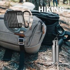 Unique Bargains Aluminum Hiking D-Ring Keychain Carabiner Hook Black 2.4" X 1.1" X 0.2" 8 Pcs -Outdoor Sports Series GUEST ef13deca 7c2c 49be 8382 c1045eac949b