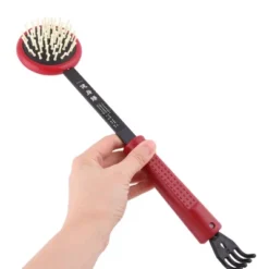 Unique Bargains Plastic Double End Home Office Back Knock Relaxing Massage Hammer Red Black 13.8" X 3" X 2" 1 Pc