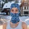 Unique Bargains Quick-drying Ice Silk Geometric Balaclava Face Mask 1 Pc
