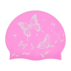 Unique Bargains Silicone Butterfly Vine Leaves Pattern Waterproof Swim Cap 1 Pc -Outdoor Sports Series GUEST ef83a4a4 01d1 417d 9fe6 9c529e8dce5d