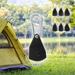 Unique Bargains 1/8" Adjustable Tent Rope Hanger 6 Pcs