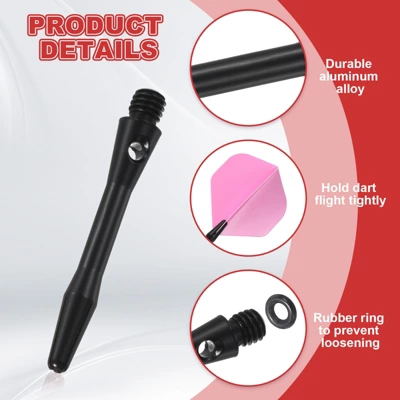 Unique Bargains 2BA Thread Aluminum Dart Shafts With Rubber Rings For Steel Tip 8 Pcs 2 Unique Bargains 2BA Thread Aluminum Dart Shafts With Rubber Rings For Steel Tip 8 Pcs - Image 2