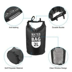 Unique Bargains Boating Kayaking Rafting Clear Window Floating Waterproof Dry Bag 2L -Outdoor Sports Series GUEST f09c380e f619 48c6 a795 2c1f33565268