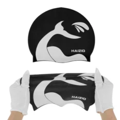Unique Bargains Silicone Whale Tail Pattern Waterproof Swim Cap 1 Pc -Outdoor Sports Series GUEST f12de7da 44e7 4951 a8dc 3ba7d05609e4