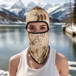 Unique Bargains Ice Silk Snake Pattern Balaclava Face Mask 1 Pc