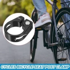 Unique Bargains Aluminum Alloy Quick-Release Mountain Road Bike Seat Post Clamp Black 2 Pcs -Outdoor Sports Series GUEST f16ea8af 3cd1 47e5 b3ae cc39299597ef