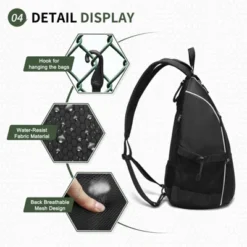 Unique Bargains Lightweight Durable Water Resistant Multi-Functional Tennis Pickleball Sling Bags -Outdoor Sports Series GUEST f1c1af01 e7f2 472c aca5 ad0cf0776366