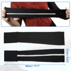 Unique Bargains 1 Pair Cooling Arm Sleeves For Women And Men Sports Arm Sleeve Black Pink