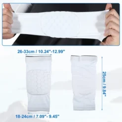 Unique Bargains 2pcs Elbow Brace Support Sleeve Elbow Pad Sleeve For Women Men White L Size