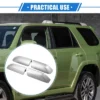 Unique Bargains Car Roof Rack Side Rails End Cover For Toyota 4Runner N280 2010-2022 Durable Plastic Silver Tone 4pcs