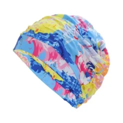 Unique Bargains Nylon Pleated Style Swimming Cap 1Pc -Outdoor Sports Series GUEST f4369107 fc98 48c7 bc67 9dfa05291790