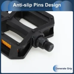 Unique Bargains Bicycle Pedals 9/16" Spindle Plastic For Road Mountain BMX MTB Bike Black -Outdoor Sports Series GUEST f44e8f14 d8a4 4975 af0a b077856653db