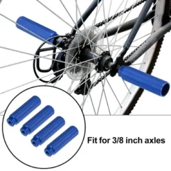 Unique Bargains Universal Aluminum Alloy Axle Rear Foot Pegs Footrests For BMX Bike Bicycle Fit 3/8 Inch 2 Pair