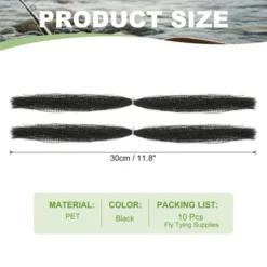 Unique Bargains Holographic Dry Flies Thread Tying Supplies Flash Fly Fishing Line 10 Pcs