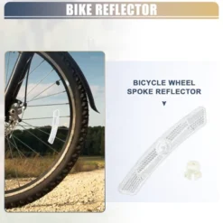 Unique Bargains Bike Reflectors Bike Accessories White 1 Pair