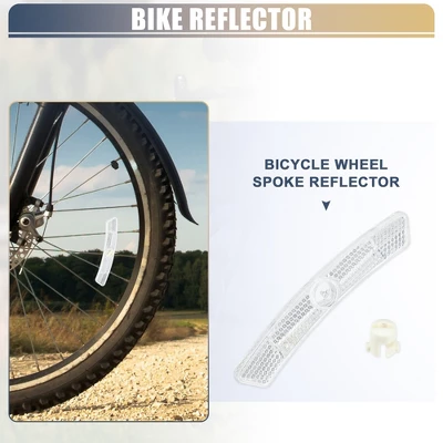 Unique Bargains Bike Reflectors Bike Accessories White 1 Pair 1 Unique Bargains Bike Reflectors Bike Accessories White 1 Pair