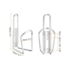 Unique Bargains Aluminum Universal Bicycle Water Bottle Cages 5.7" 2 Pcs With Screws And Wrenches