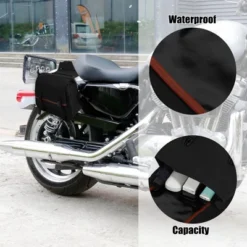 Unique Bargains Quick Release Buckle Waterproof Canvas Motorcycle Saddlebag Side Bag Black 1 Pair -Outdoor Sports Series GUEST f860a7cd 6150 489d a115 ec3b1f23e7f4