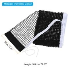 Unique Bargains Polyester Cotton Indoor Outdoor Table Tennis Net Replacement Accessories 2 Pcs