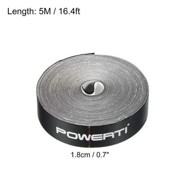 Unique Bargains PU Wear-Resistant Badminton Racket Head Protector Sticker Tape Black 16.4ft 1 Unique Bargains PU Wear-Resistant Badminton Racket Head Protector Sticker Tape Black 16.4ft