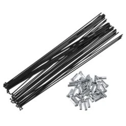 Unique Bargains Bicycle Steel Spokes 14G Bike Spoke With Nipples For Most Bicycle Black 36 Pcs -Outdoor Sports Series GUEST fa207524 5d27 444a 8287 4805379f6029