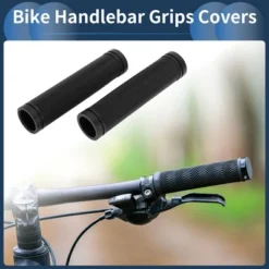 Unique Bargains Bike Handlebar Grips Covers 6.38" Black 1 Pair