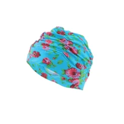 Unique Bargains Polyester Peony Flower Pattern Swim Cap 5.91"x9.25" Lake Blue Red 1 Pc -Outdoor Sports Series GUEST fc1de3e5 b6f4 4db2 b89e 45c279271691
