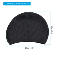 Unique Bargains Silicone Waterproof Non-Slip Bubble Textured Adult Swim Caps 2 Pcs