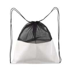 Unique Bargains Drawstring Backpacks Polyester White 1 Pc -Outdoor Sports Series GUEST fdad7f66 69b5 44a2 b733 0c4006e880ce