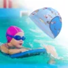 Unique Bargains Kid's Polyester Whale Pattern Swim Cap Blue 1 Pc