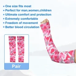 Unique Bargains Basketball Sports Camouflage Cooling Arm Elbow Compression Sleeve Pink Gray White 1 Pair -Outdoor Sports Series GUEST fdde1816 3a8f 4c8c a59c 64b5514eccb6